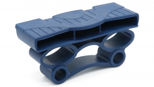 5x Premium Duo/Trio Haltekappen für Lattenroste | 40 mm Kappentiefe | feste Ausführung (blau)